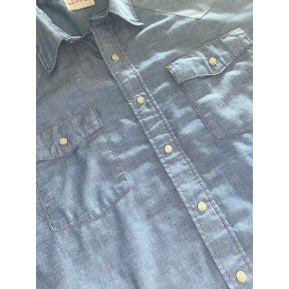 Vintage Saddle King Western pearl snap short sleeve shirt - Picture 2 of 5